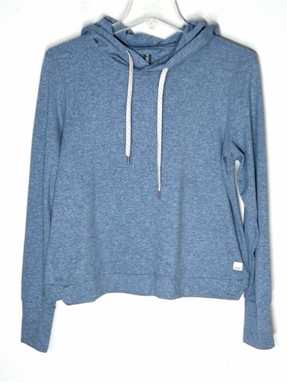 Vuori Heathered Light Blue Hooded Pullover